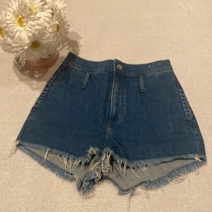 EXPRESS Shortie Extreme High Rise Size 2 Jean Shorts